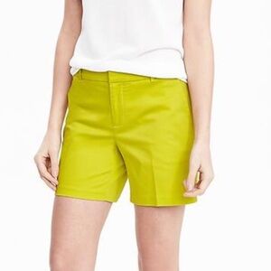 Banana Republic Size 4 Bright Palm Green Cotton/Spandex Hampton Fit Shorts